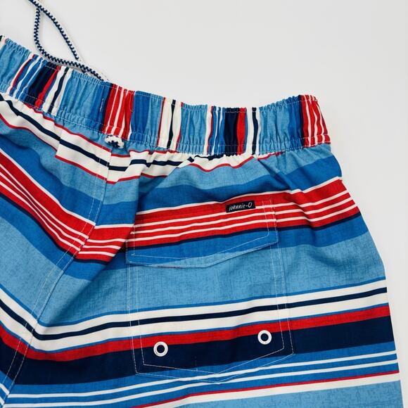 Johnnie O Swim Suit Trunks Men’s Medium M Multicolor Stripe Lined Pockets Board - Picture 4 of 6
